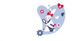 Кролик в сердце обои для рабочего стола HD