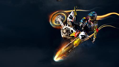 Сузуки мотокросс широкоформатные HD обои