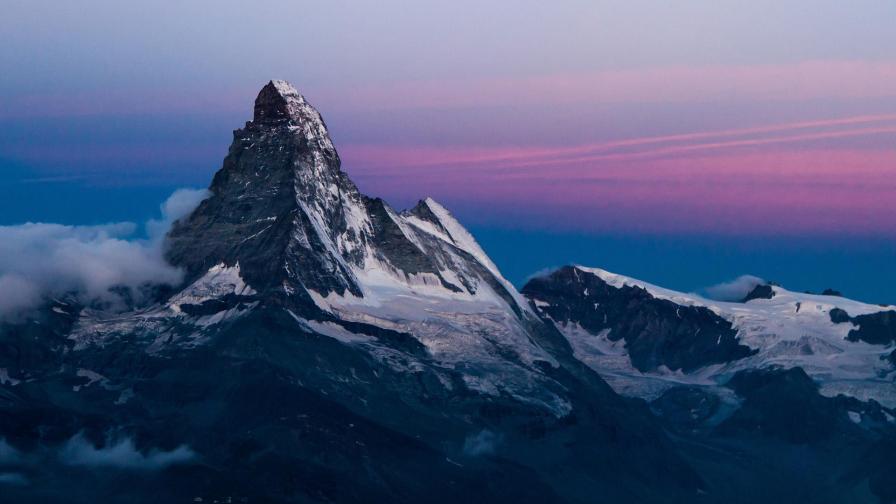 Альпы, холм, экзотический ночной закат, обои hd, бесплатно