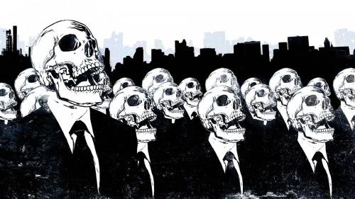 Армия черепов в костюмах