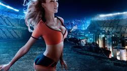 Бразилия, Кубок мира по футболу, HD, Красивая футболистка, широкоформатные обои, картинки