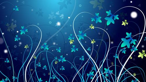 Векторные картинки цветов на синем фоне