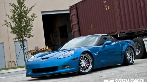 Голубой Корвет з06 шикарный автомобиль обои hd