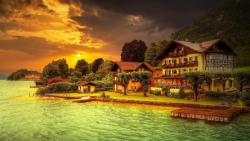 Домики у озера