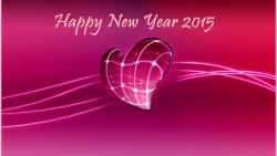 Лучшие 3D обои HD любовь изображение с сообщением на новый год 2015