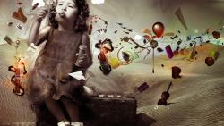 Милая девочка широкоформатные HD обои скачать на рабочий стол