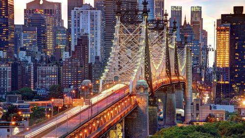Мост в Нью-Йорк сити широкоформатные обои hd