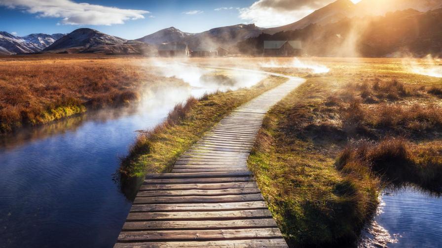 Обои утро на природе на рабочий стол