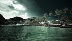 Океан, пальмы заставки на рабочий стол hd