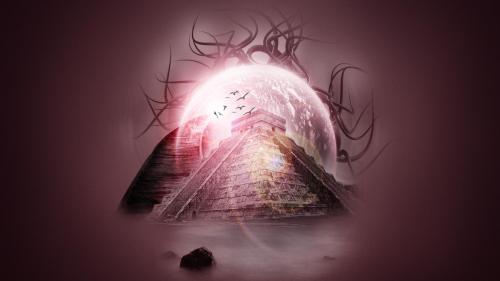 Пирамида света, фантазия, воображение, заставки, картинки