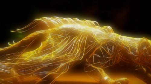 Рисованный огненный кот из пламяни обои искусства 