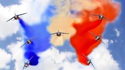 Французский флаг, авиашоу