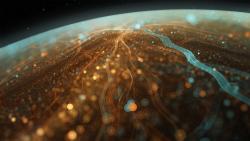 абстрактный космос, арт картинки, планета, звезда, макро обои, капли