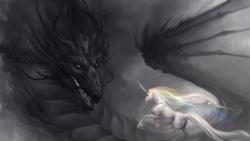 единорог и дракон заставки бесплатно