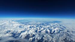 земля, горный хребет, небо, космос, Земля, планета