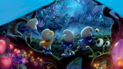 мультфильм, смурфики, смурфы, синие, затерянная деревня, смурфетта, растяпа, благорозумник, HD обои, фото