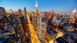 1920x1200, Нью-Йорк Сити Манхэттен небоскребы