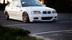 bmw m3 e46 белого цвета автомобиль обои hd
