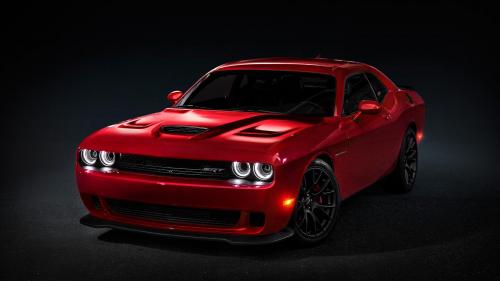 Dodge Challenger SRT Hellcat 2015 красный автомобиль обои